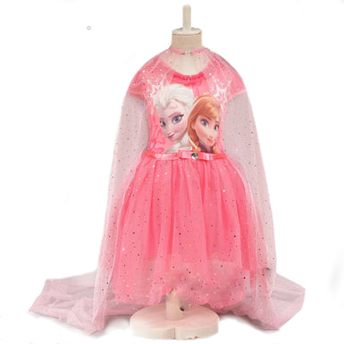 Frozen Pink Cape Dress