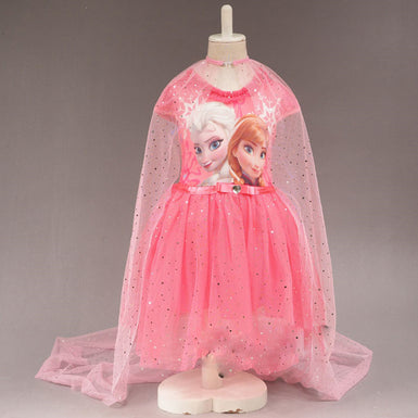 Frozen Pink Cape Dress